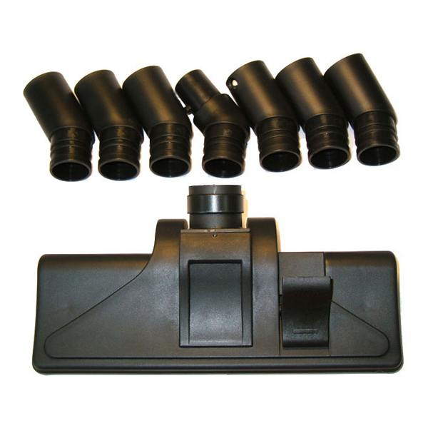 Brosse aspirateur adaptable avec roulettes de Ø 30 mm à Ø 37 mm