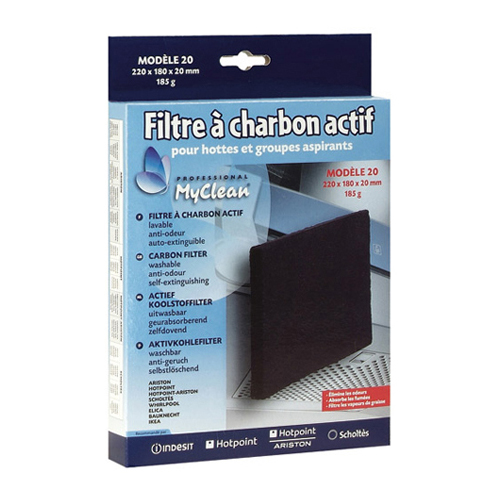 Filtre hotte charbon type 20 220x180x20 whirlpool - electrolux - NPM Lille
