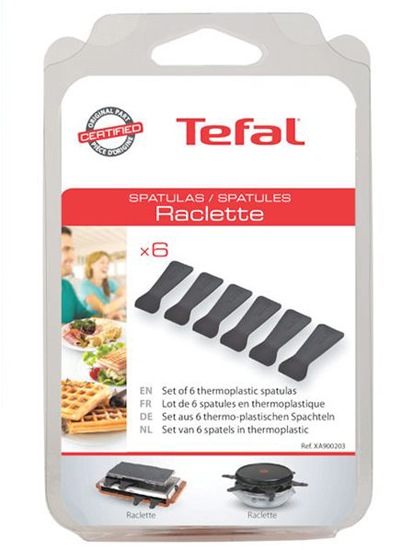 Lot de 6 spatules thermoplastique pour appareil à raclette/crêpière coloris  assortis tefal - La Poste