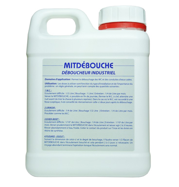 Mitdebouche deboucheur industriel pro 1 litre - NPM Lille